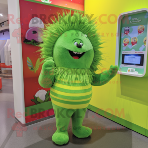 Lime Green Porcupine maskot...