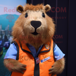 Roest Capibara mascotte...