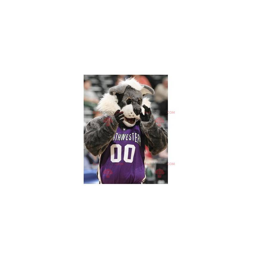 Šedý a bílý tygr maskot - Redbrokoly.com Šedý a bílý tygr maskot - Redbrokoly.com