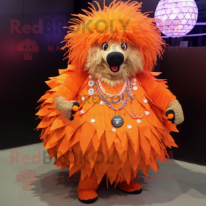 Oranje Porcupine mascotte...