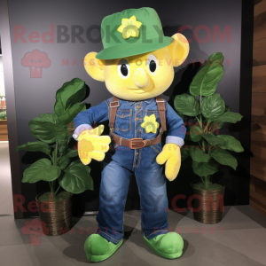 Gul firkløver maskot...