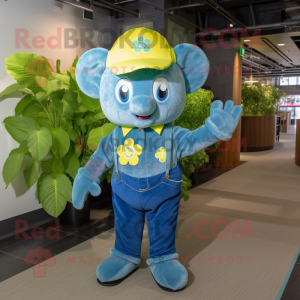 Gul firkløver maskot drakt...