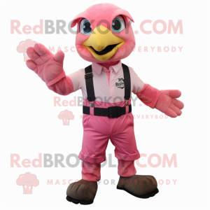 Pink Hawk maskot drakt...