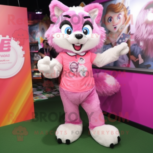 Pink Say Wolf maskot...