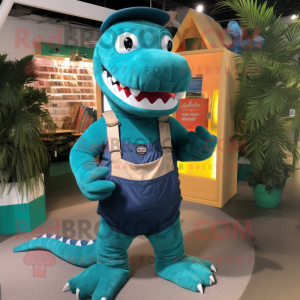 Teal Crocodile mascotte...