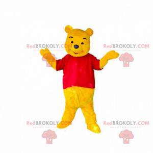 Maskot Medvídek Pú, slavný kreslený žlutý medvěd -