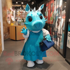 Cyan Rhinoceros mascotte...