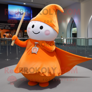 Oransje Narhval maskot...