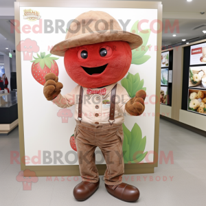 Brun Strawberry maskot...