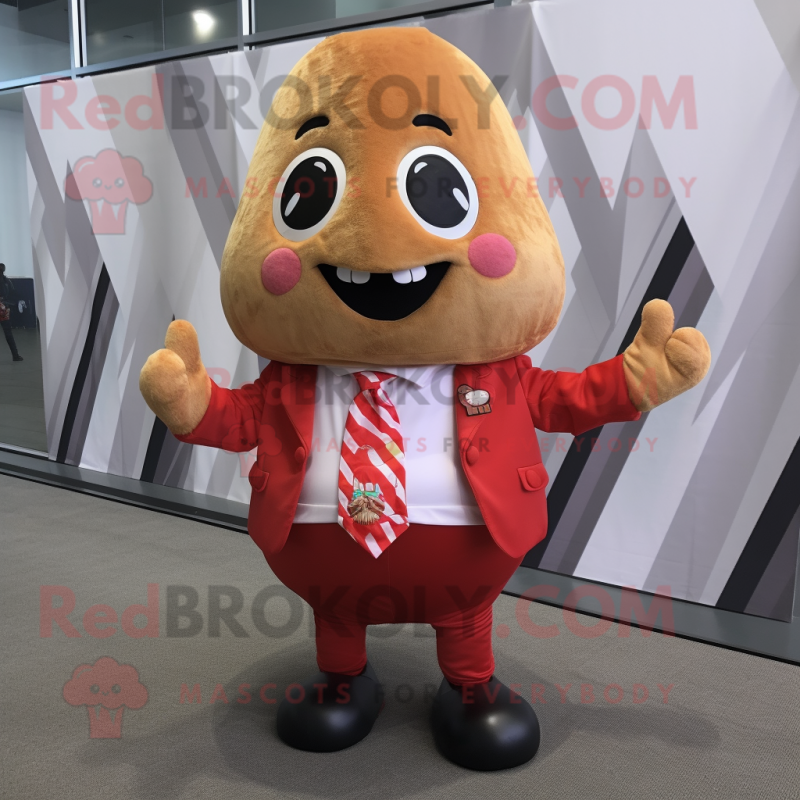 Red Potato mascot costume character dressed with a Bodysuit and Pocket squares Red Potato mascot costume character dressed with a Bodysuit and Pocket squares