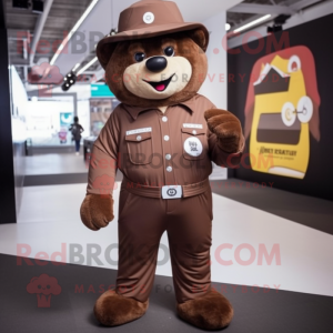 Brun Alliance maskot drakt...