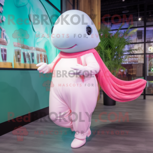 Pink Beluga Whale maskot...