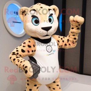 Beige Cheetah mascotte...