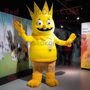 Yellow King maskot drakt...