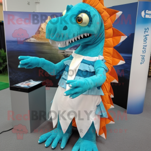 Cyan Spinosaurus mascotte...