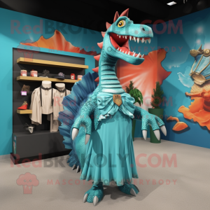 Cyan Spinosaurus mascotte...