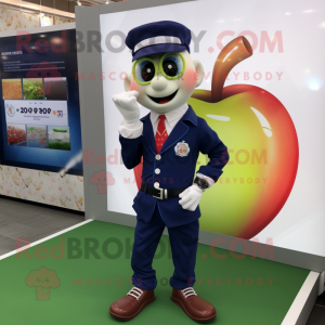 Navy Apple mascotte kostuum...