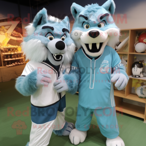 Cyan Werewolf mascotte...