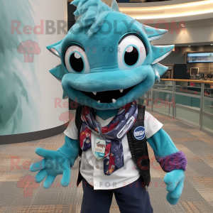 Teal Barracuda mascotte...