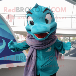 Teal Barracuda mascotte...