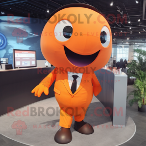 Orange Whale maskot...