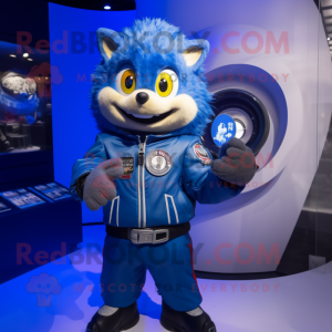 Blue Hedgehog maskot drakt...