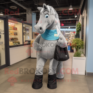 Gray Horse mascotte kostuum...