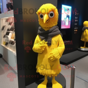Żółty kostium maskotki Kruk...