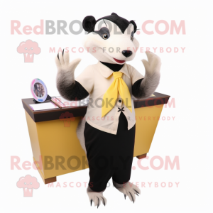 Cream Badger maskot drakt...