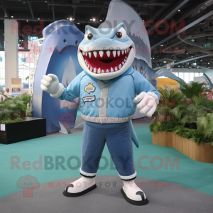 Sky Blue Megalodon mascotte...