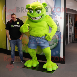 Lime Green Ogre mascotte...