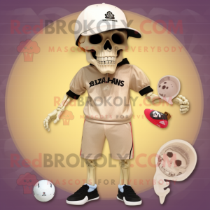 Beige Skull mascotte...