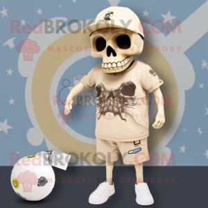 Beige Skull mascotte...