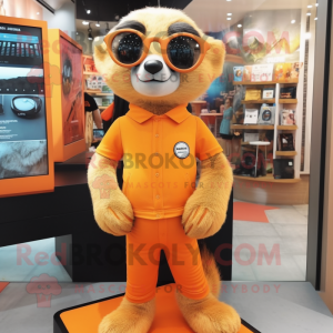 Orange Meerkat maskot...