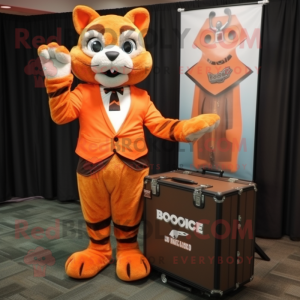 Orange Bobcat mascotte...