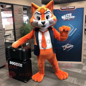 Orange Bobcat mascotte...