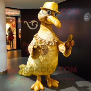 Gold Dodo Bird maskot...