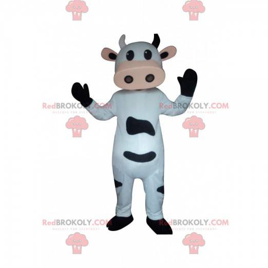 Mascota de vaca blanca y negra, disfraz de vaca - Redbrokoly.com