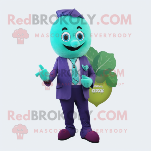 Cyan Grape mascotte kostuum...