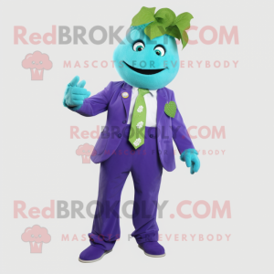 Cyan Grape mascotte kostuum...