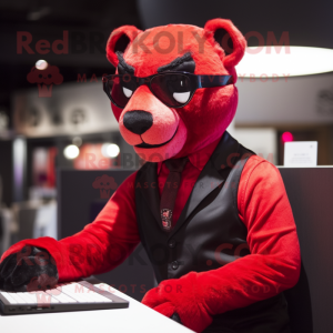 Red Panther maskot kostume...