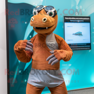 Rust Komodo Dragon mascotte...