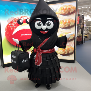 Sort Sushi maskot kostume...