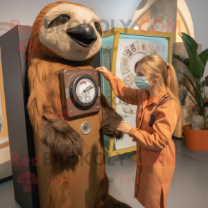 Rust Sloth mascotte kostuum...