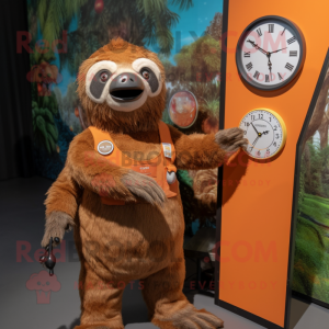 Rust Sloth maskot drakt...