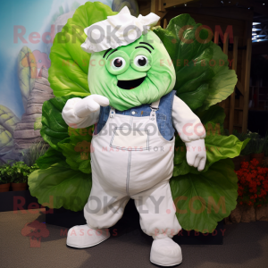 White Cabbage Leaf maskot...