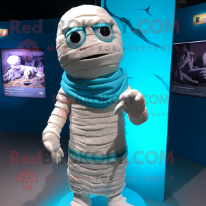 Cyaan mummie mascotte...