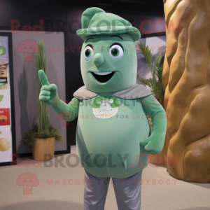 Gray Green Bean mascotte...