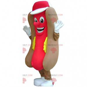 Riesiges Hot Dog Maskottchen, Street Food Kostüm, Sandwich -