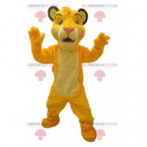 Mascot Simba, the famous lion from the cartoon "The lion king"